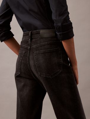 midnight stone loose fit kaschmir-denim-jeans für damen - calvin klein