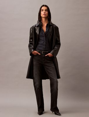 midnight stone loose fit kaschmir-denim-jeans für damen - calvin klein