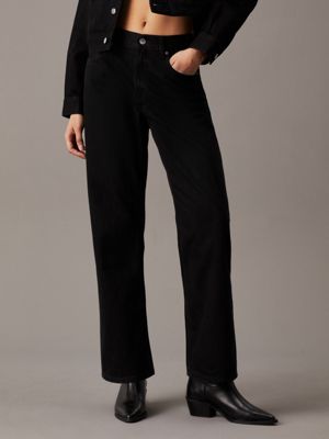 Calvin klein black straight leg jeans online