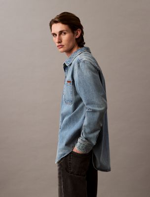 ck no06 denim overshirt for men calvin klein