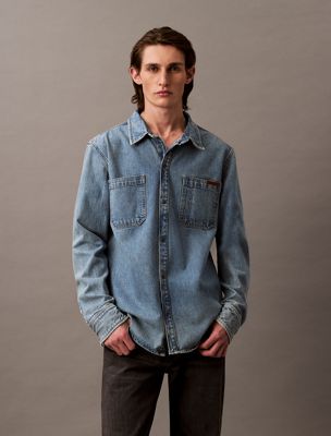 ck no06 denim overshirt for men calvin klein