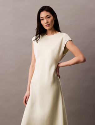 aloe wash satin sheath dress for women calvin klein