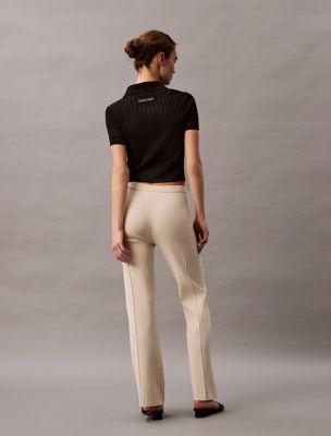 turtledove stretch viscose trousers for women calvin klein