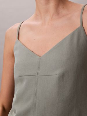 robe-tube casual sans manches en sergé shadow pour femmes calvin klein
