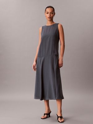 biloxi blues voile a-line maxi dress for women calvin klein jeans