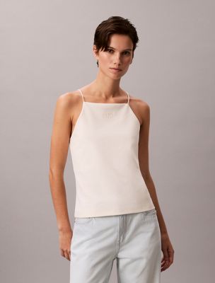 white milano jersey cami top for women calvin klein jeans