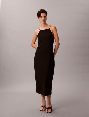 black milano jersey cami dress for women calvin klein jeans