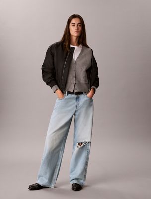 grey soft knit cotton wool cardigan for women calvin klein jeans