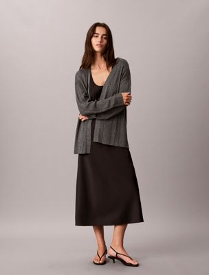cardigan misto lucido grey da donne calvin klein