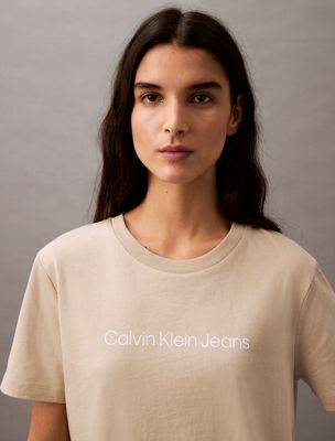 white pepper logo t-shirt for women calvin klein jeans