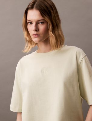 aloe wash relaxed gloss logo t-shirt for women calvin klein jeans