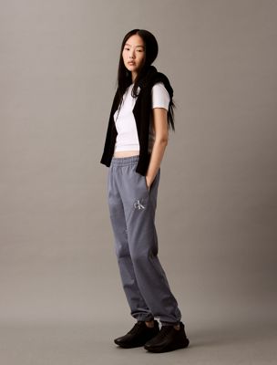 grisaille relaxed monogram joggers for women calvin klein jeans