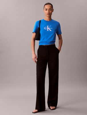 blue monogram logo tee for women calvin klein jeans
