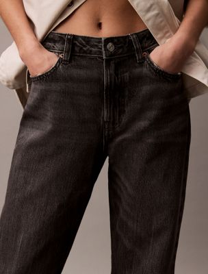 black fog 90's straight jeans for women calvin klein jeans