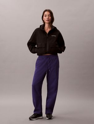 blue cotton terry barrel joggers for women calvin klein jeans