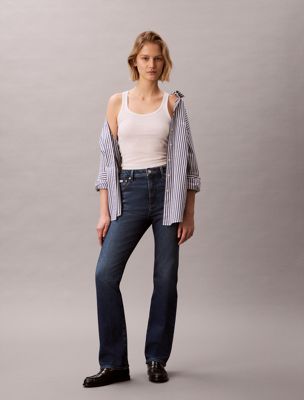 blue skinny bootcut jeans for women calvin klein jeans