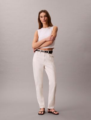 white mom fit jeans for women calvin klein jeans