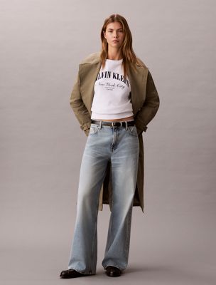 blue 90's straight jeans for women calvin klein jeans