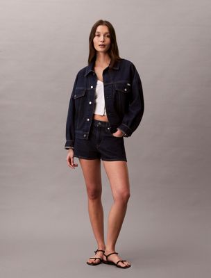 blue relaxed denim jacket for women calvin klein jeans