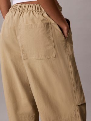 cornstalk relaxed soft nylon trousers for women calvin klein jeans