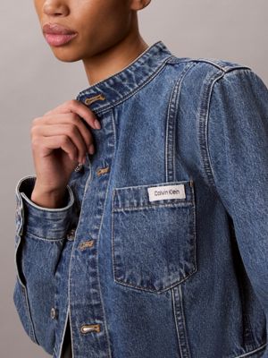 veste courte en jean tinted airway pour femmes calvin klein jeans