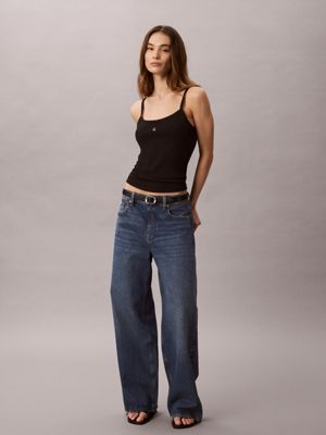 blue rodeo low rise baggy jeans voor dames - calvin klein jeans