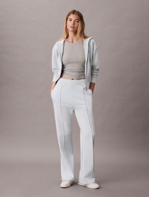 blue cotton terry track pants for women calvin klein jeans