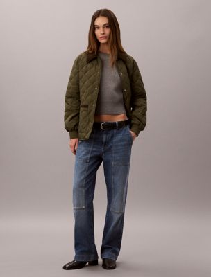sous-veste matelassée green pour femmes calvin klein jeans
