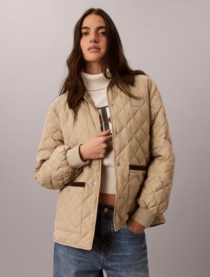 sous-veste matelassée brown pour femmes calvin klein jeans