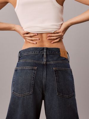 low rise baggy jeans indigo rush de mujeres calvin klein jeans