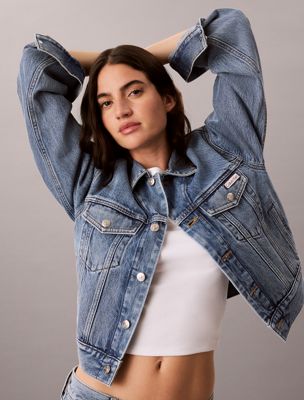 veste en jean 90's blue pour femmes calvin klein jeans