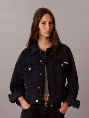 blue soft touch indigo denim jacket for women calvin klein jeans