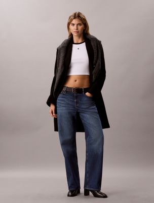 blue 90s straight jeans for women calvin klein jeans
