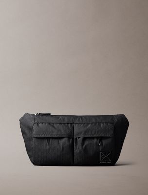 sac banane bandoulière en tissu indéchirable déperlant black pour hommes calvin klein