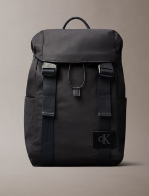 mochila de lona black de hombres calvin klein