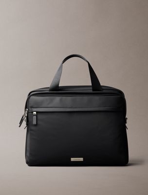 black wasserabweisende laptoptasche für herren - calvin klein