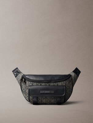 multi water repellent logo jacquard bum bag for men calvin klein