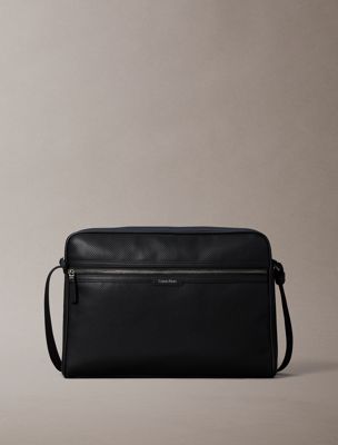 black reise-laptop-handgepäcktasche für herren - calvin klein