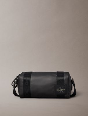 black water-repellent square crossbody bag for men calvin klein