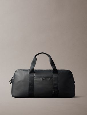 black water-repellent weekend bag for men calvin klein