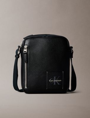 black monologo reporter bag for men calvin klein