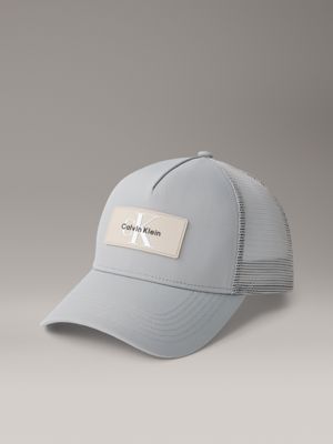 brown czapka trucker z logo dla mężczyźni - calvin klein
