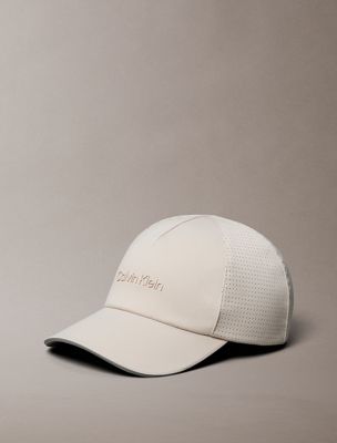beige twill adjustable trucker cap for men calvin klein