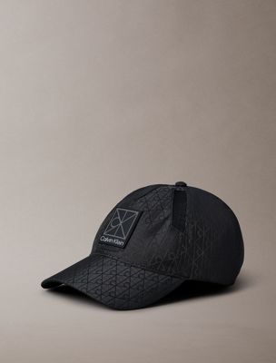 berretto con logo tecnico black da uomini calvin klein