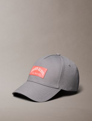 grey heritage crest patch baseball cap for men calvin klein