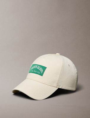 casquette de baseball avec écusson blason traditionnel beige pour hommes calvin klein