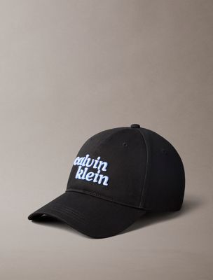 black 1989 embroidered ck logo cap for men calvin klein