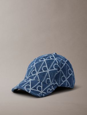 blue denim logo jacquard cap for men calvin klein