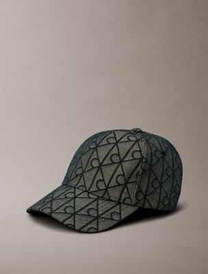 multi logo jacquard twill cap for men calvin klein