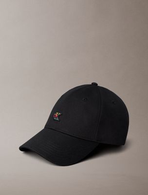 black cotton twill logo cap - pride for men calvin klein